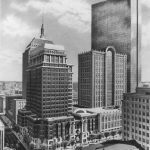 222 Berkley St., Boston - black and white monochrome pencil architectural illustration rendering by Frank Costantino