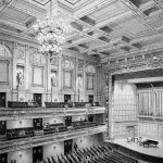 Boston Symphony Hall - black & white architectural illustration drawing by Frank Costantino