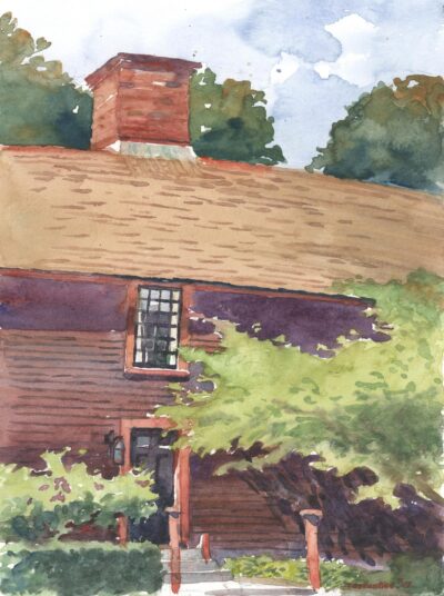 Doorway to History - en plein air watercolor landscape building painting by Frank Costantino Doorway to History - en plein air watercolor landscape building painting by Frank Costantino