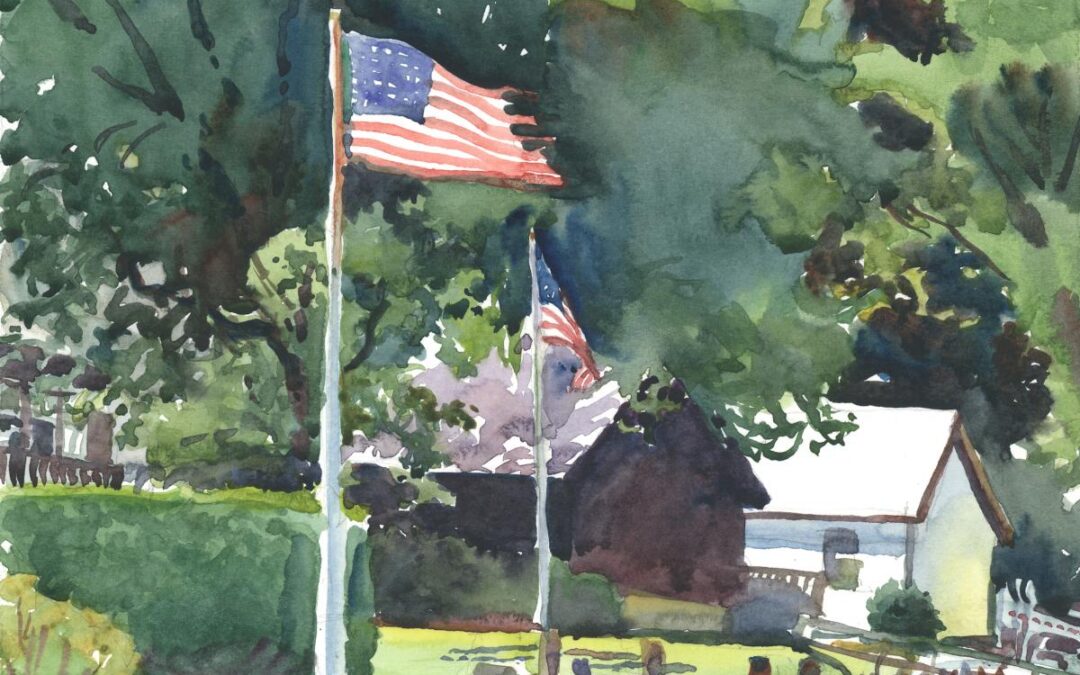 Flags Along Donovan Beach