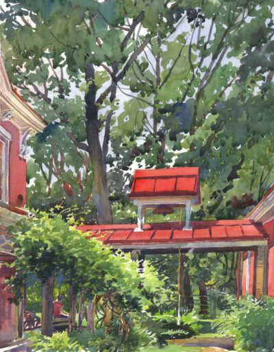 Gilfillan's Farm Bell - en plein air watercolor landscape painting by Frank Costantino Gilfillan's Farm Bell - en plein air watercolor landscape painting by Frank Costantino