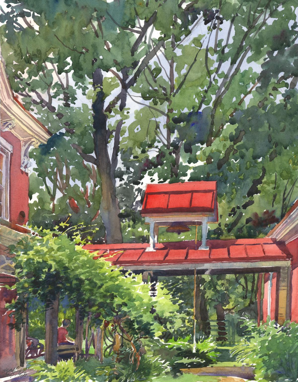 Gilfillan’s Farm Bell – en plein air watercolor landscape painting by Frank Costantino Gilfillan's Farm Bell - en plein air watercolor landscape painting by Frank Costantino