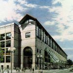 Hynes Convention Center - colored pencil architectural illustration rendering by Frank Costantino