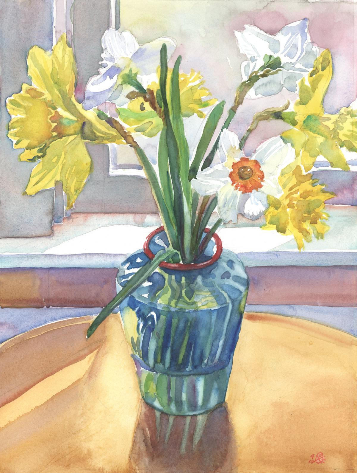 Jonquil Septet – watercolor floral painting by Frank Costantino Jonquil Septet - watercolor floral painting by Frank Costantino