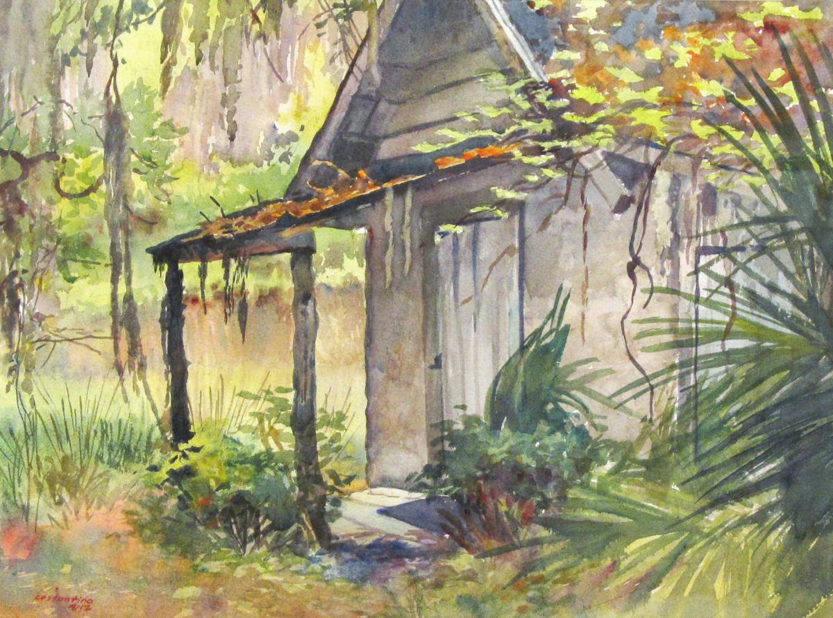 Fishin’ No Mo – en plein air watercolor architectural landscape painting by Frank Costantino Fishin' No Mo - en plein air watercolor architectural landscape painting by Frank Costantino