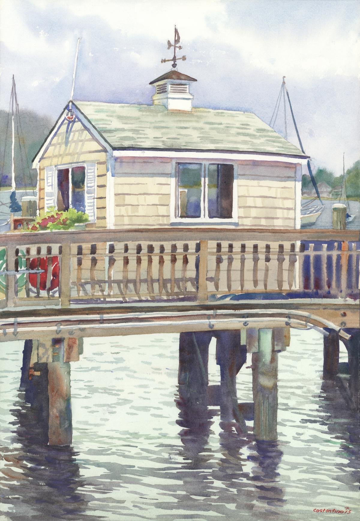 Pilot House- HYC – en plein air watercolor seascape maritime painting by Frank Costantino Pilot House- HYC - en plein air watercolor seascape maritime painting by Frank Costantino
