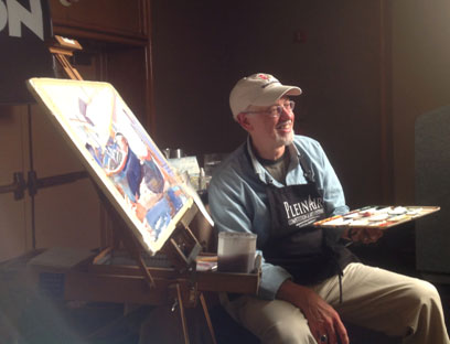 Frank M. Costantino - painting a watercolor demo